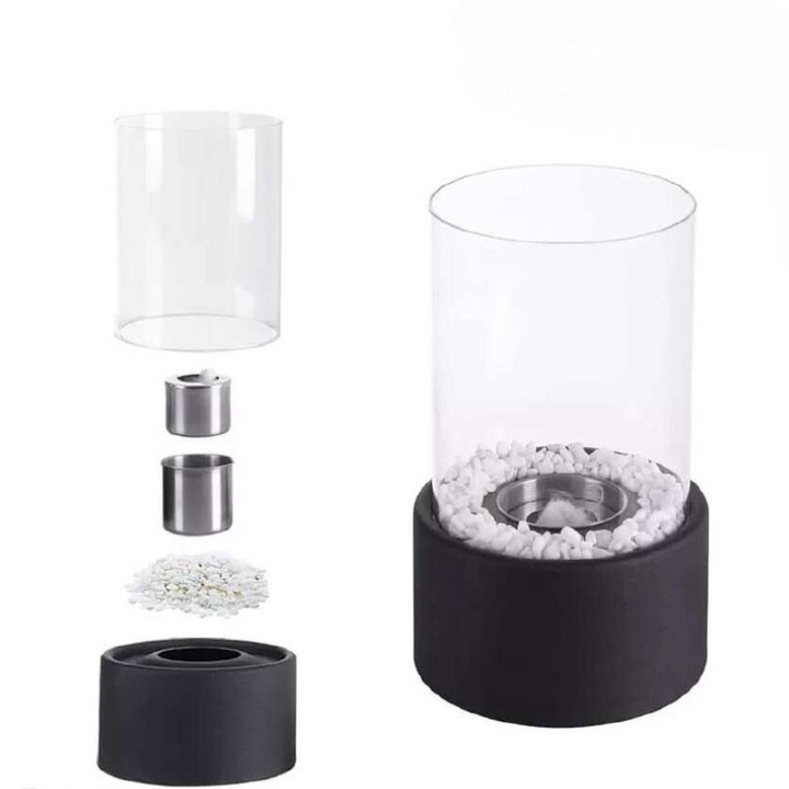 Classic home decor oil lamp, Lumora's metal and glass design offers a beautiful open flame.