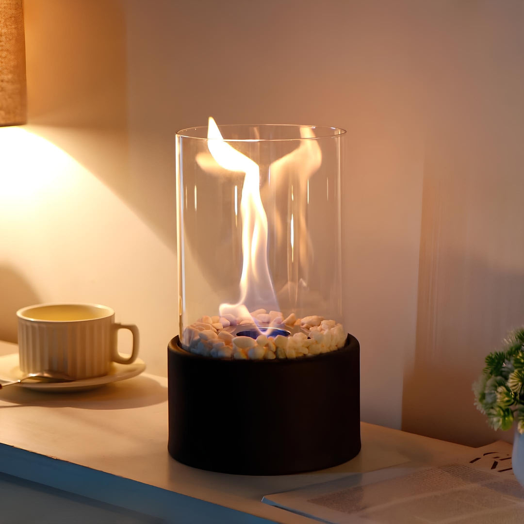 Beautiful glass and metal oil lamp for atmospheric decorative lighting, classic design.