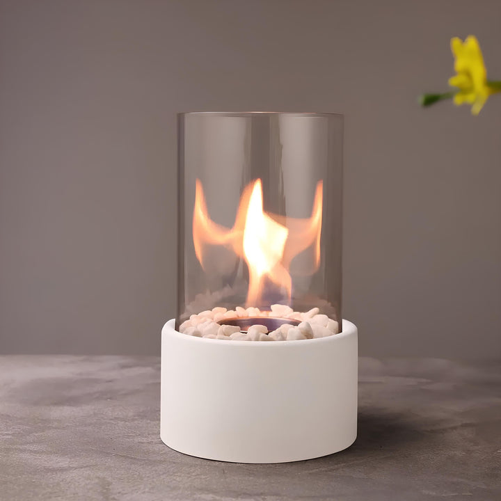 Classic table lamp, Lumora decorative oil lamp with open flame, ideal for home ambiance.