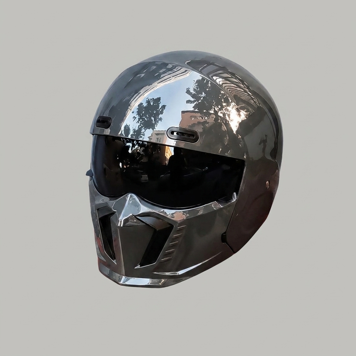 High-quality classic matte black motorcycle helmet. DOT & ECE certified adult rider safety apparel.
