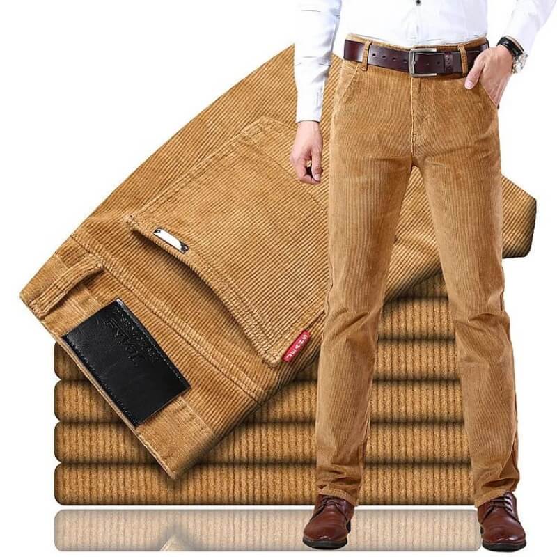 Classic men's corduroy trousers in a straight cut, perfect for versatile autumn & winter fashion.