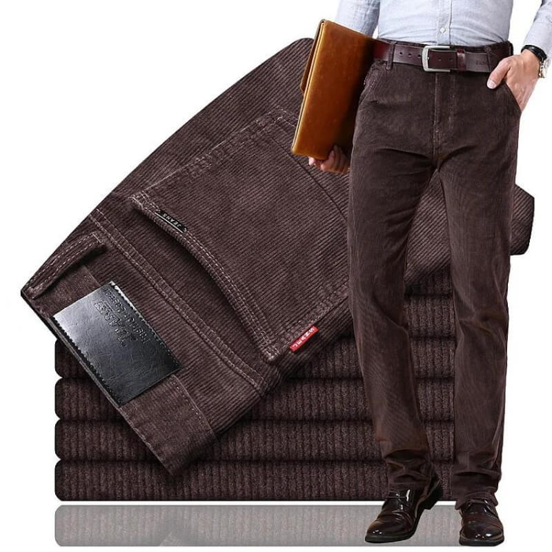 Stylish men's corduroy pants, a classic and durable choice for modern casual and semi-formal wear.