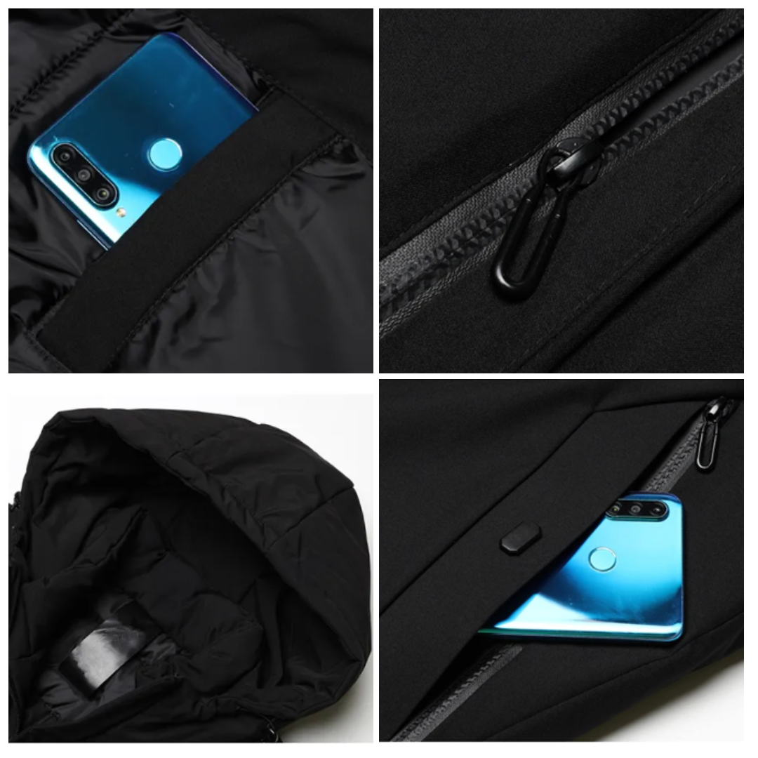 Durable men's hooded winter coat, providing stylish protection & warmth for cold weather and everyday wear.