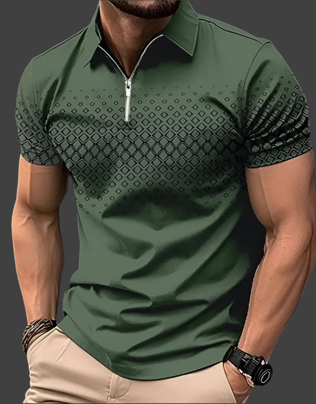 Stylish men's short sleeve polo for a refined yet casual everyday look. A wardrobe essential.