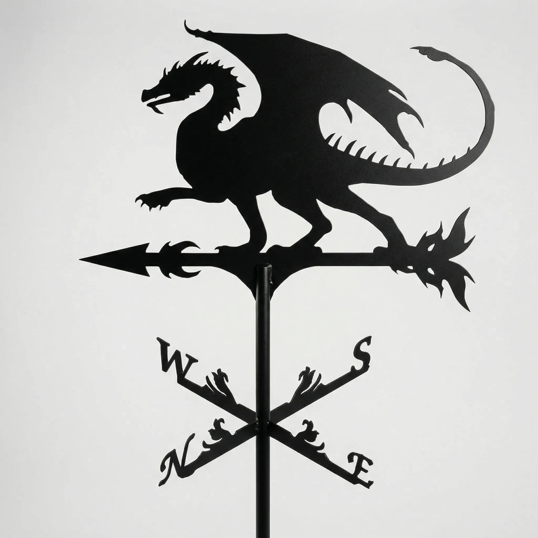 Large statement weathervane for high visibility, perfect for extensive rooftop decor.
