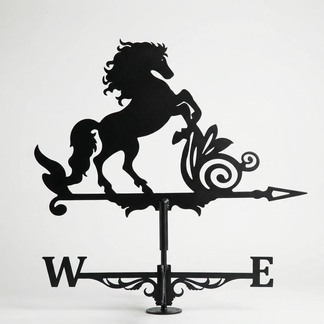 Antiqued finish weathervane, adding rustic charm to garden decor & home exterior.