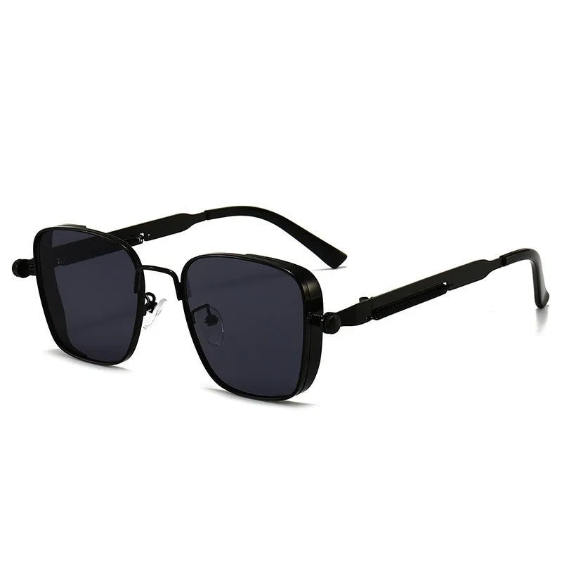 Classic round UV400 sunglasses in a lifestyle shot, worn by a model, emphasizing their universal appeal.