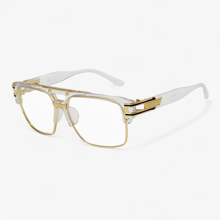 Unisex fashion eyewear: Classic square frame mirrored sunglasses with UV400.