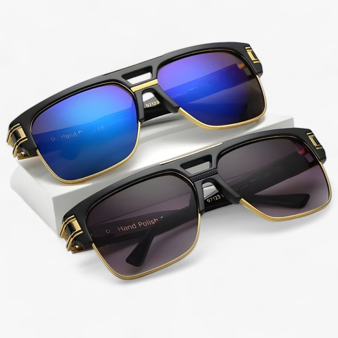 Mirrored square sunglasses, a retro summer accessory for men & women, UV400 protected.