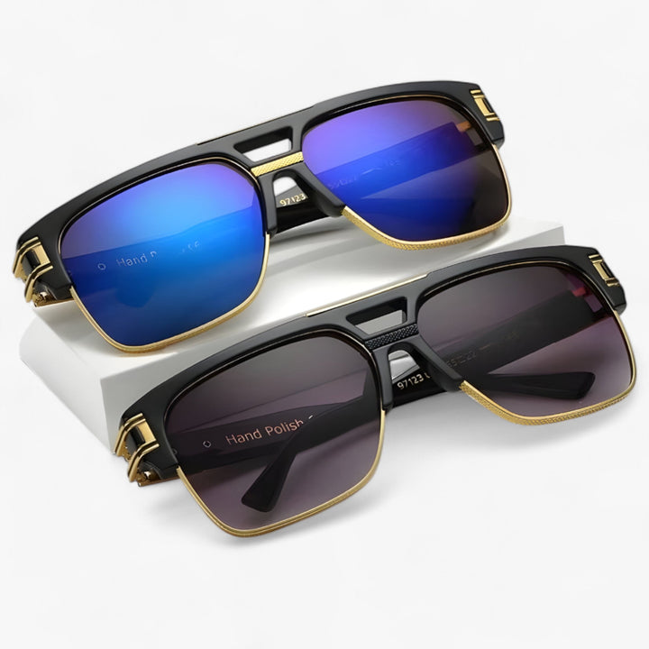 Mirrored square sunglasses, a retro summer accessory for men & women, UV400 protected.