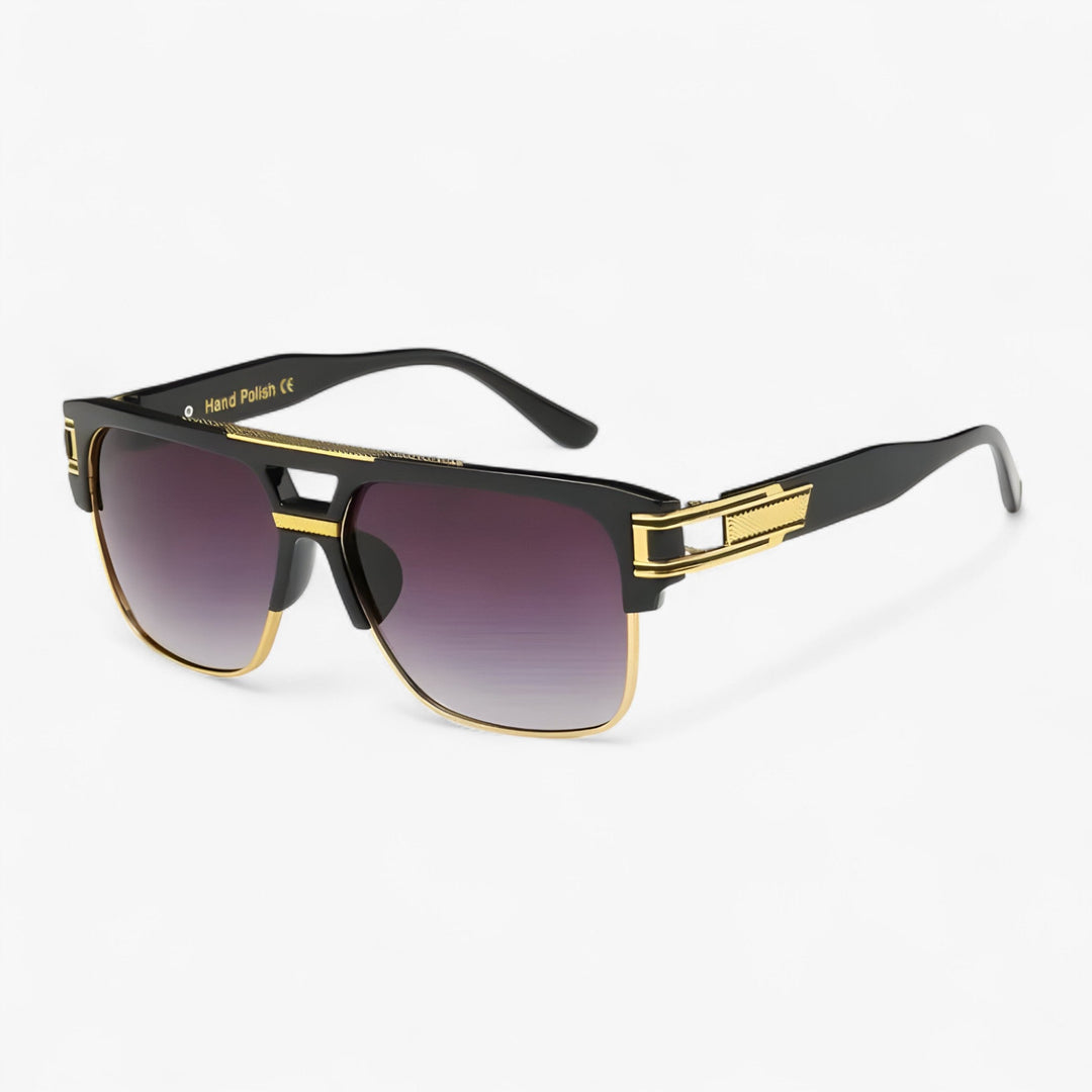 Fashionable men's & women's square mirrored sunglasses, providing UV400 protection.