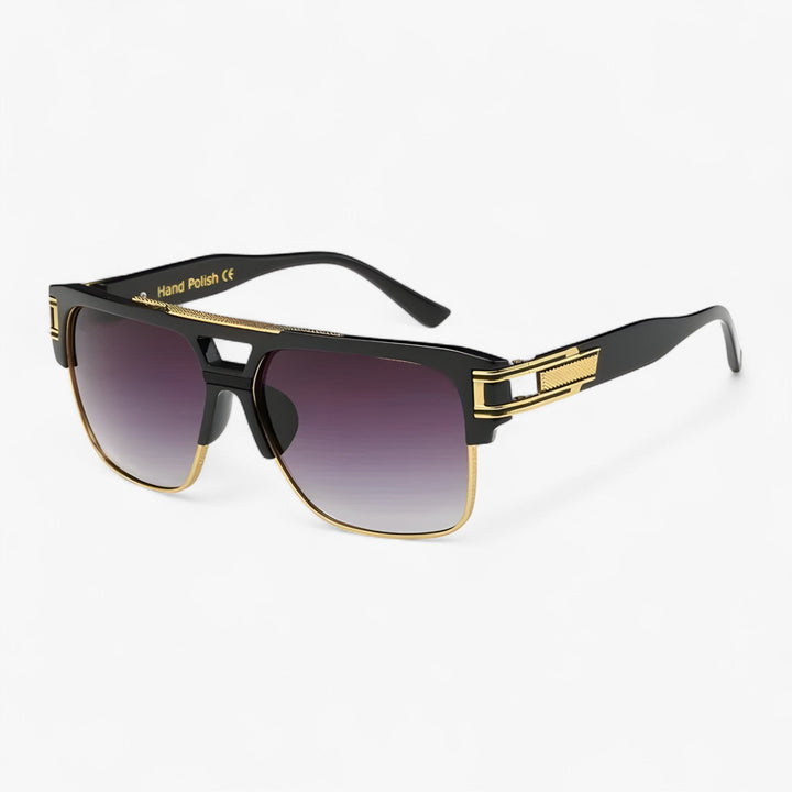 Unisex square frame mirrored sunglasses with UV400 for ultimate eye protection.