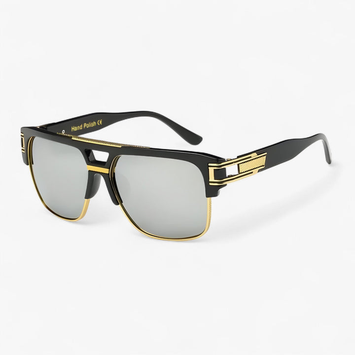 Stylish mirrored square sunglasses, a trendy summer accessory with UV400 protection.