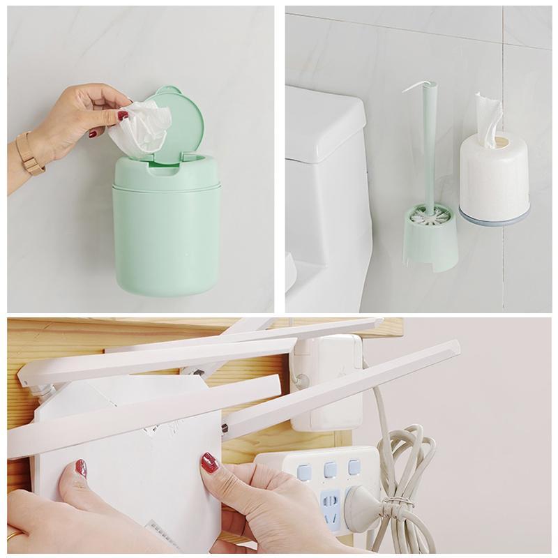 Waterproof heavy-duty clear adhesive hooks, perfect for shower accessories or towel hanging