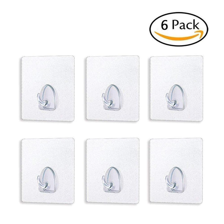 Waterproof clear sticky hook in a steamy bathroom, demonstrating durability and strong hold
