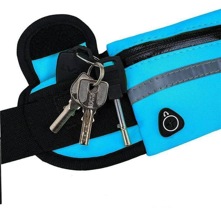Multi-sport water-resistant waist belt 2-pack, great for running, cycling, and travel, phone holder.