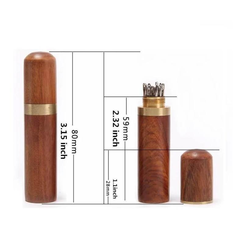 Various sizes of self-threading needles arranged, suitable for detailed embroidery and mending