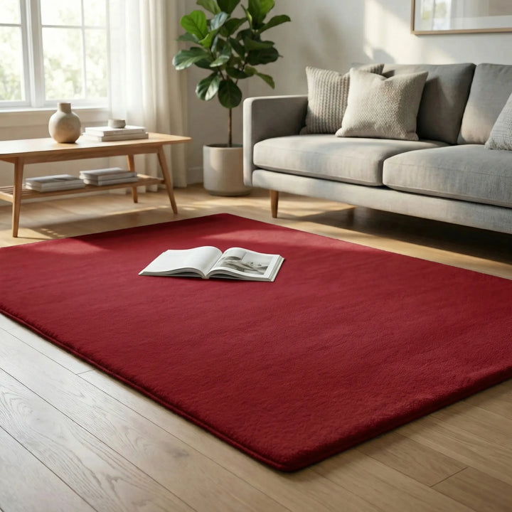 Luxurious soft plush area rug, extra thick for supreme comfort. Non-slip floor mat enhances any modern living space.