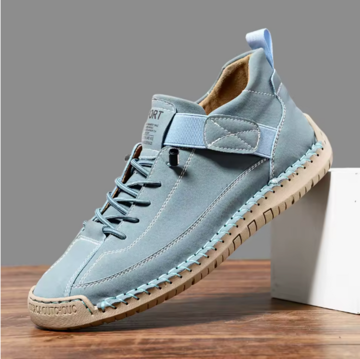 Close-up of the textured outsole of women's slip-on walking shoes, ensuring good grip and comfort.