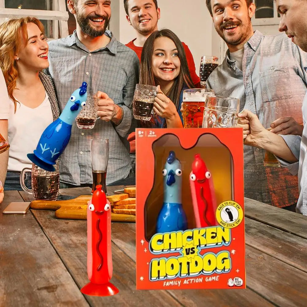 Cluckdash Family Party Flip & Stick Challenge Game set box, a fun dexterity game for kids & adults.