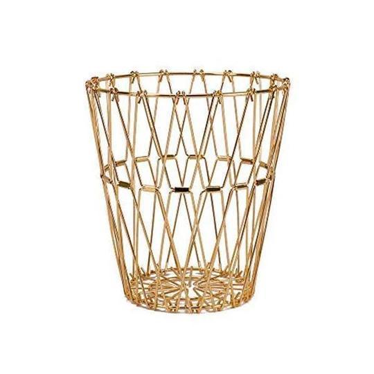 Fruit bowl made of stainless steel, collapsible and rose gold, ideal for kitchen and home decor.