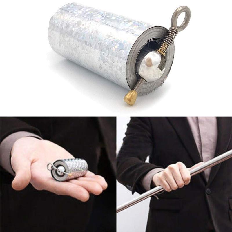 Portable self-defense staff, collapsible steel design for compact martial arts and survival training