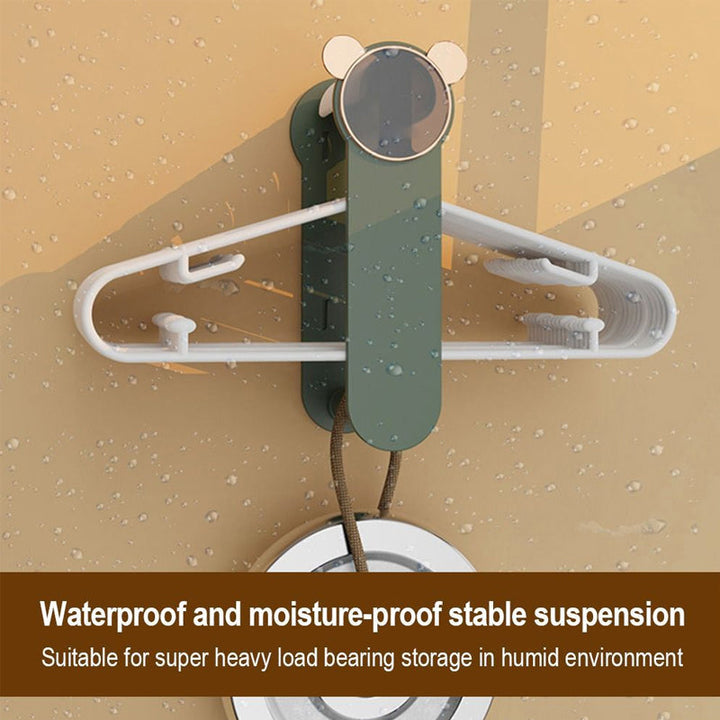 Durable hanger organizer for wall, enhances closet organization and clothing management.