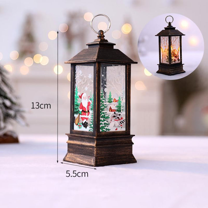Snowman LED glitter candle, glowing with color changes, charming Christmas decoration