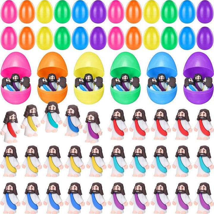 An array of prefilled Easter eggs, making excellent children's gifts & basket stuffers
