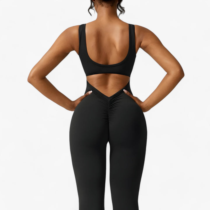 Navy women's versatile Amélie jumpsuit, suitable for many events.