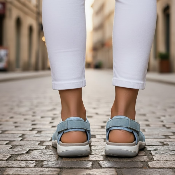 Everyday comfortable women's walking sandals, perfect slip-on summer shoes for versatile use.