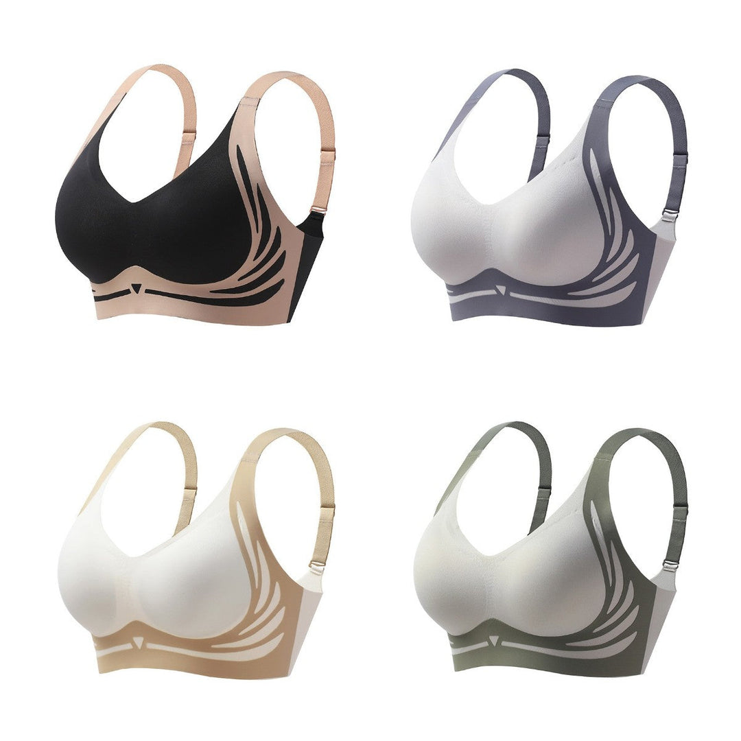 Supportive wireless push-up bra for women, offering a lifting effect and comfortable fit for everyday elegance.