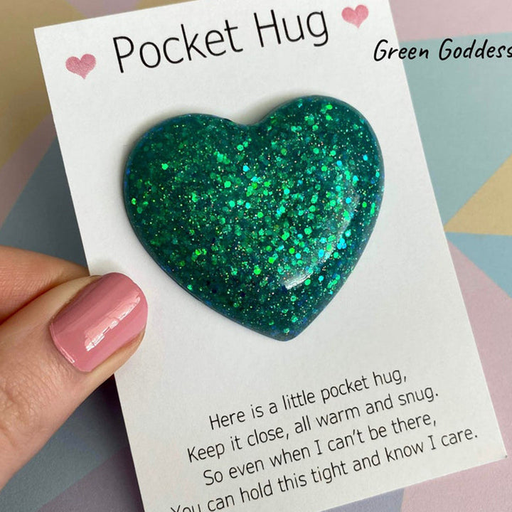 Pocket Hug heart gift packaged with a heartfelt note, perfect for a sympathy present