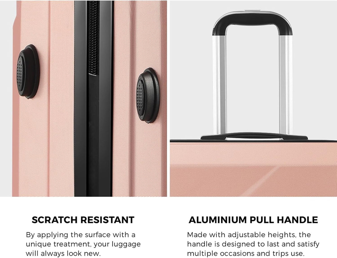 Versatile 2-piece compact carry-on luggage set for travel, featuring durable hardshell & spinner wheels.