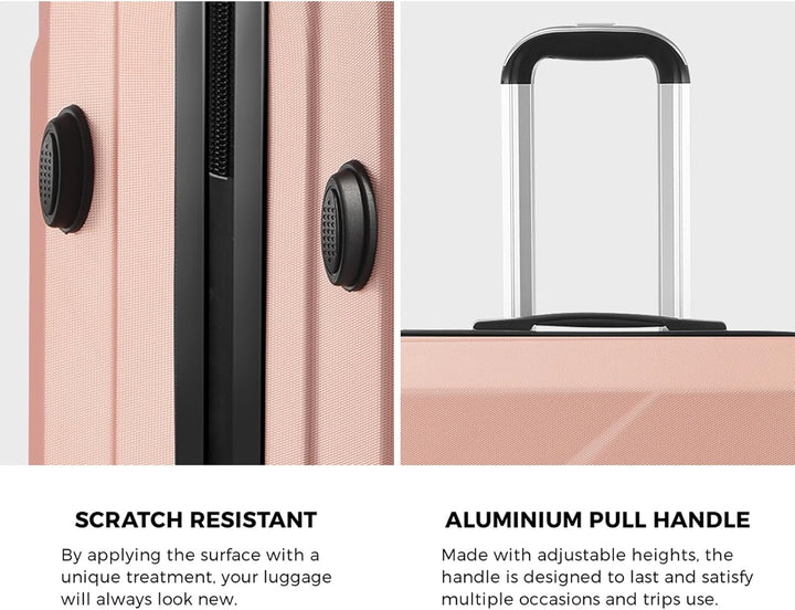 Versatile 2-piece compact carry-on luggage set for travel, featuring durable hardshell & spinner wheels.