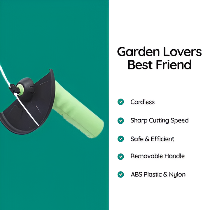 Effortless cordless mini weed wacker, a portable electric grass trimmer simplifying lawn care & garden cleanup.