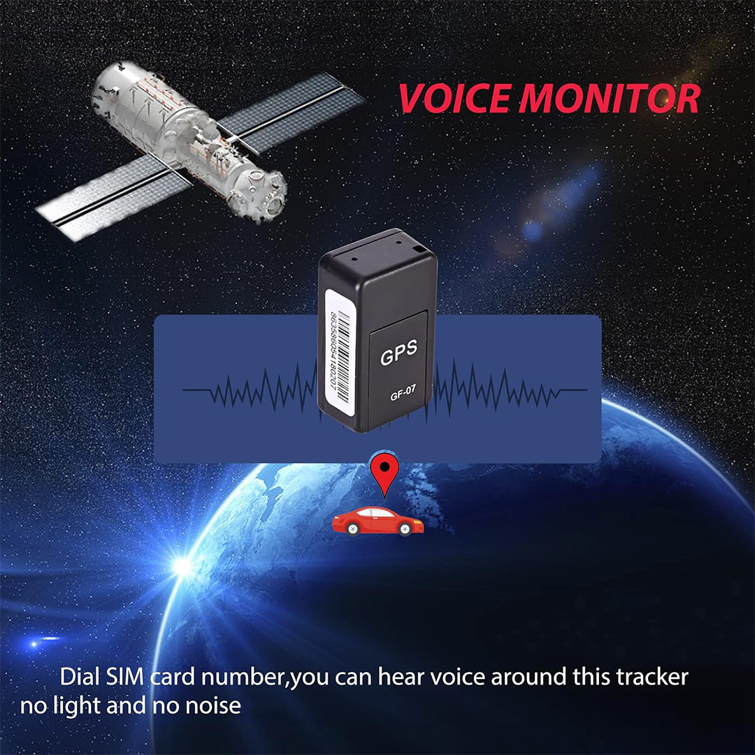 Portable real-time GPS vehicle tracker, ideal for car security, remote monitoring & anti-theft.