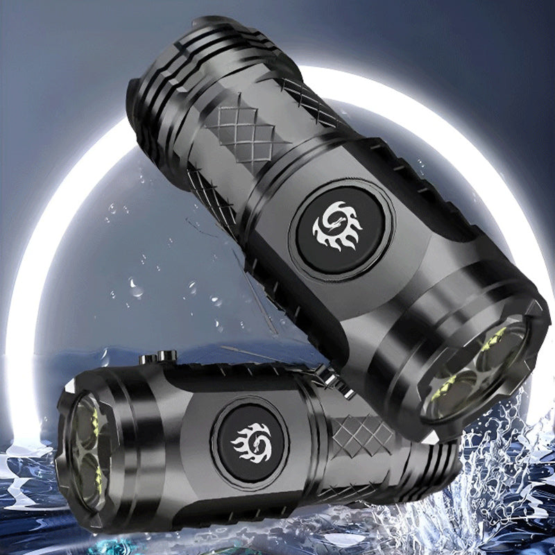 Waterproof compact LED flashlight, perfect outdoor gear for adventure and camping