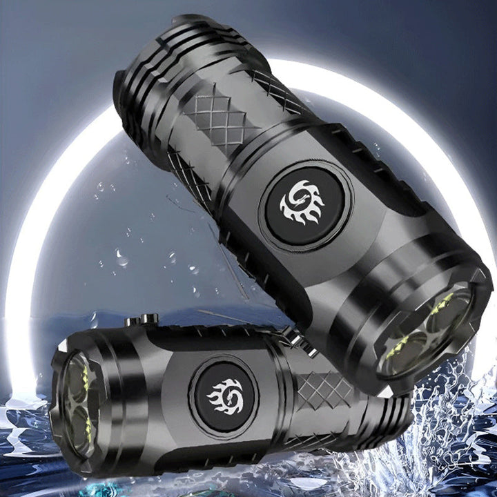 Waterproof compact LED flashlight, perfect outdoor gear for adventure and camping