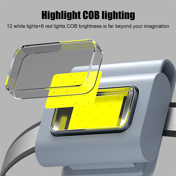 USB rechargeable work light, featuring its charging port and durable construction for outdoor use