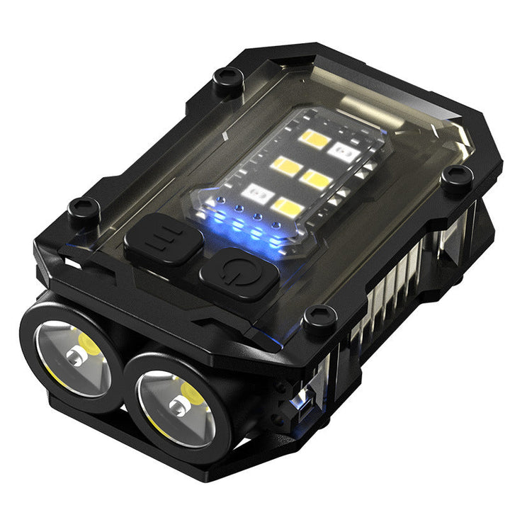 Powerful multi-mode rechargeable LED flashlight, keychain compatible, with a strong, focused beam