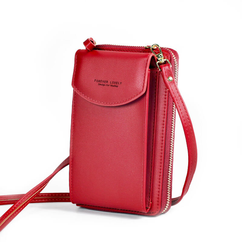 Small women's PU leather crossbody bag, compact and practical for essentials, adjustable strap.