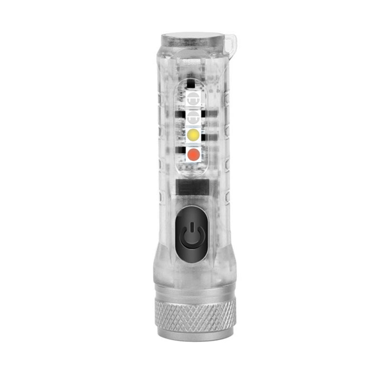 Water-resistant EDC flashlight, compact with rechargeable LED, perfect for reliable illumination.