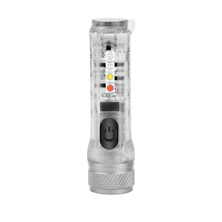 Water-resistant EDC flashlight, compact with rechargeable LED, perfect for reliable illumination.