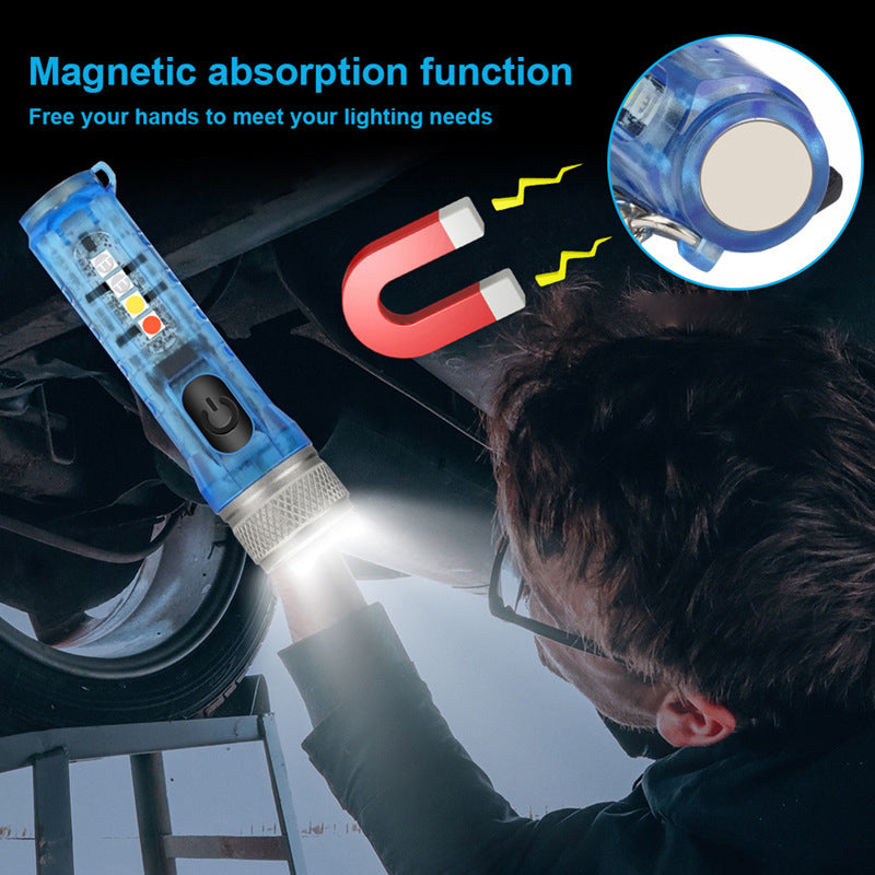 Rechargeable utility EDC flashlight, compact and waterproof, perfect for daily carry and outdoor adventures.