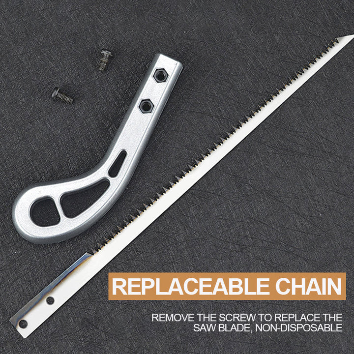 Set including the compact woodworking saw and an extra replacement blade for convenience