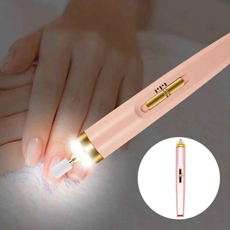 Complete electric professional manicure nail care set with various attachments