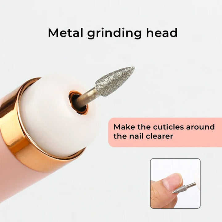 Electric nail care drilling bits for acrylics, gel nails, and natural nail shaping