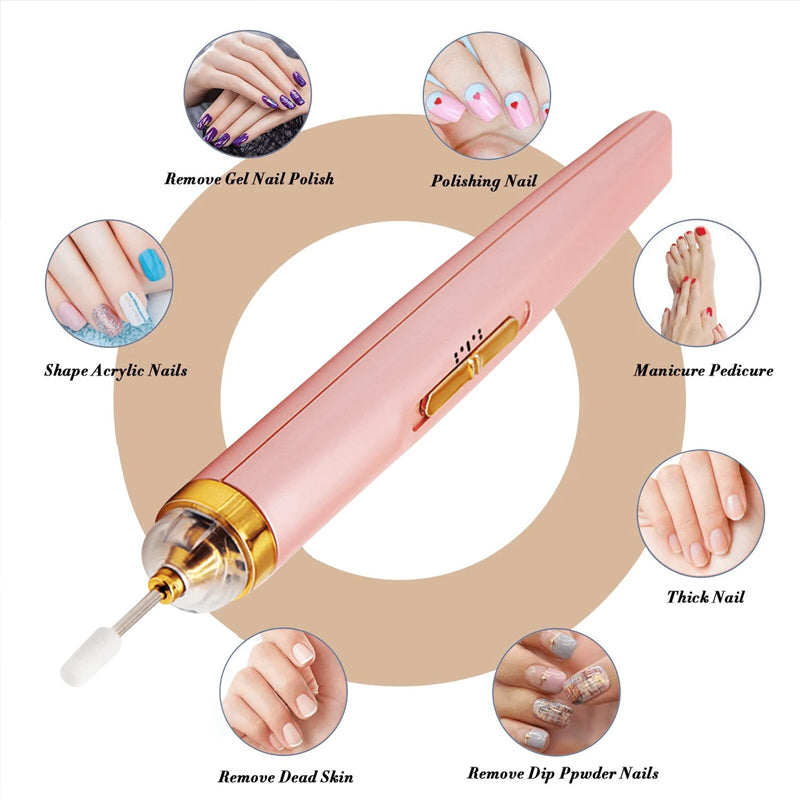 Professional electric manicure and pedicure drill for salon-quality nail care at home