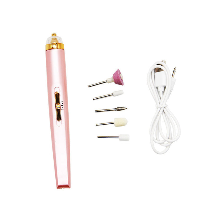 Full view of all components in the electric professional nail care tool kit